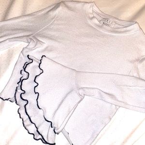 Lose + wader long sleeve white top